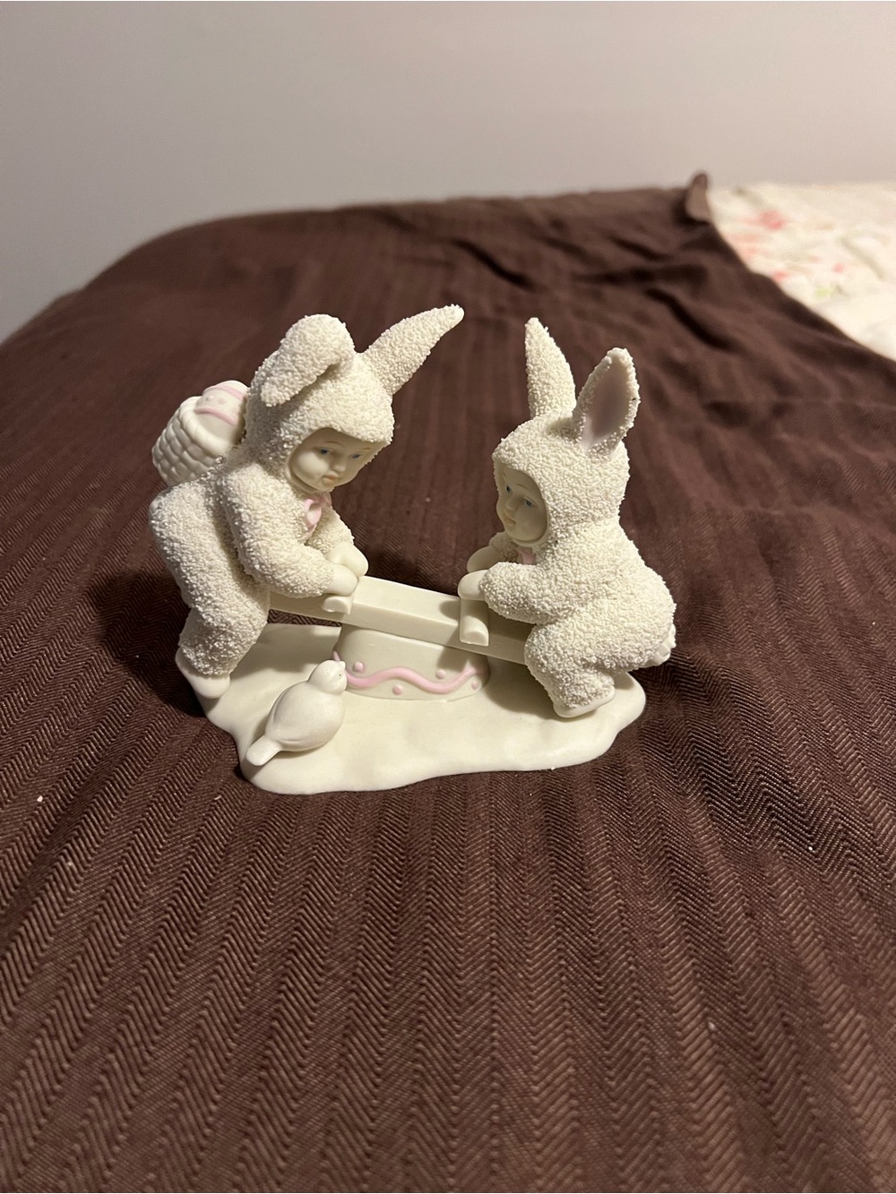 Dept. 56 Snowbunnies Springtime Stories "I'm Teeter You're Totter" Figurine